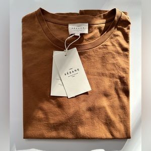 Conrad T-Shirt from Sezane in Camel Size L